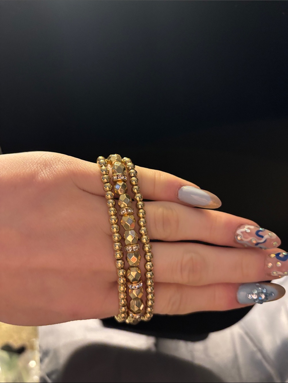 paparazzi Shimmering Gold Beaded Stretch Bracelets